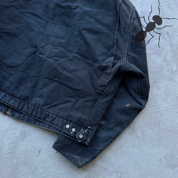 Vintage Y2K Carhartt J001 black Detroit work wear jacket - Picture 8 of 10